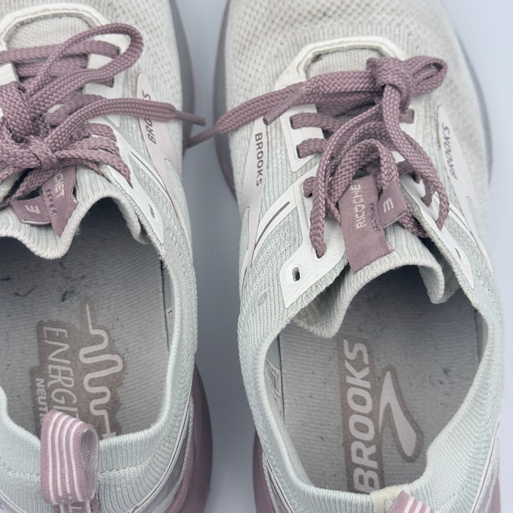 Brooks Ricochet 3 1203481B159 Gray Lavendar Running Sneaker Shoes Woman Size 7 - Picture 6 of 12